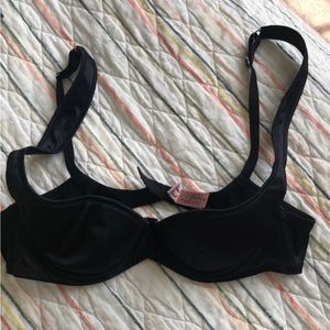 agent provocateur black satin bra
